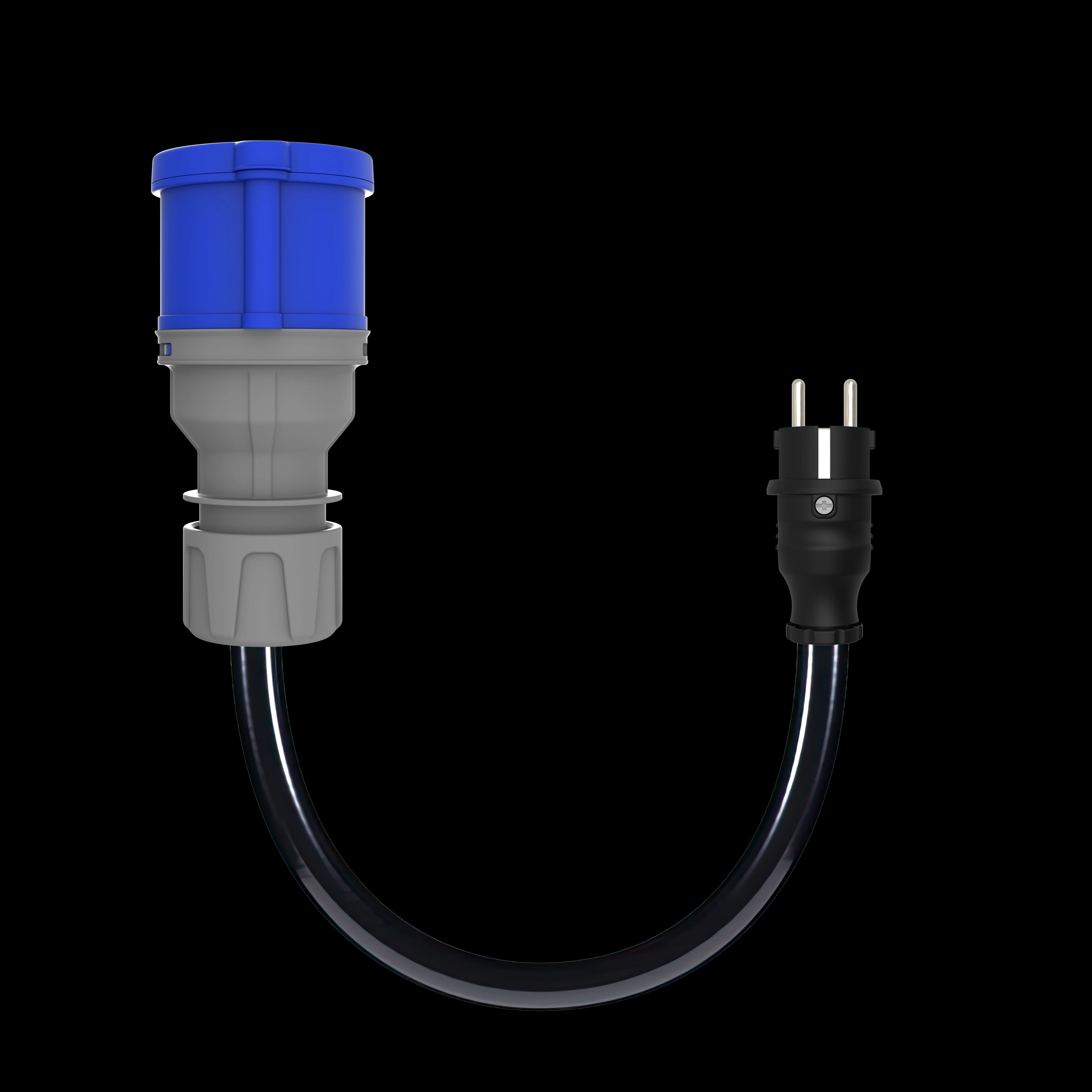 Adapter: 3/32A single-phase socket to 1/16A single-phase plug