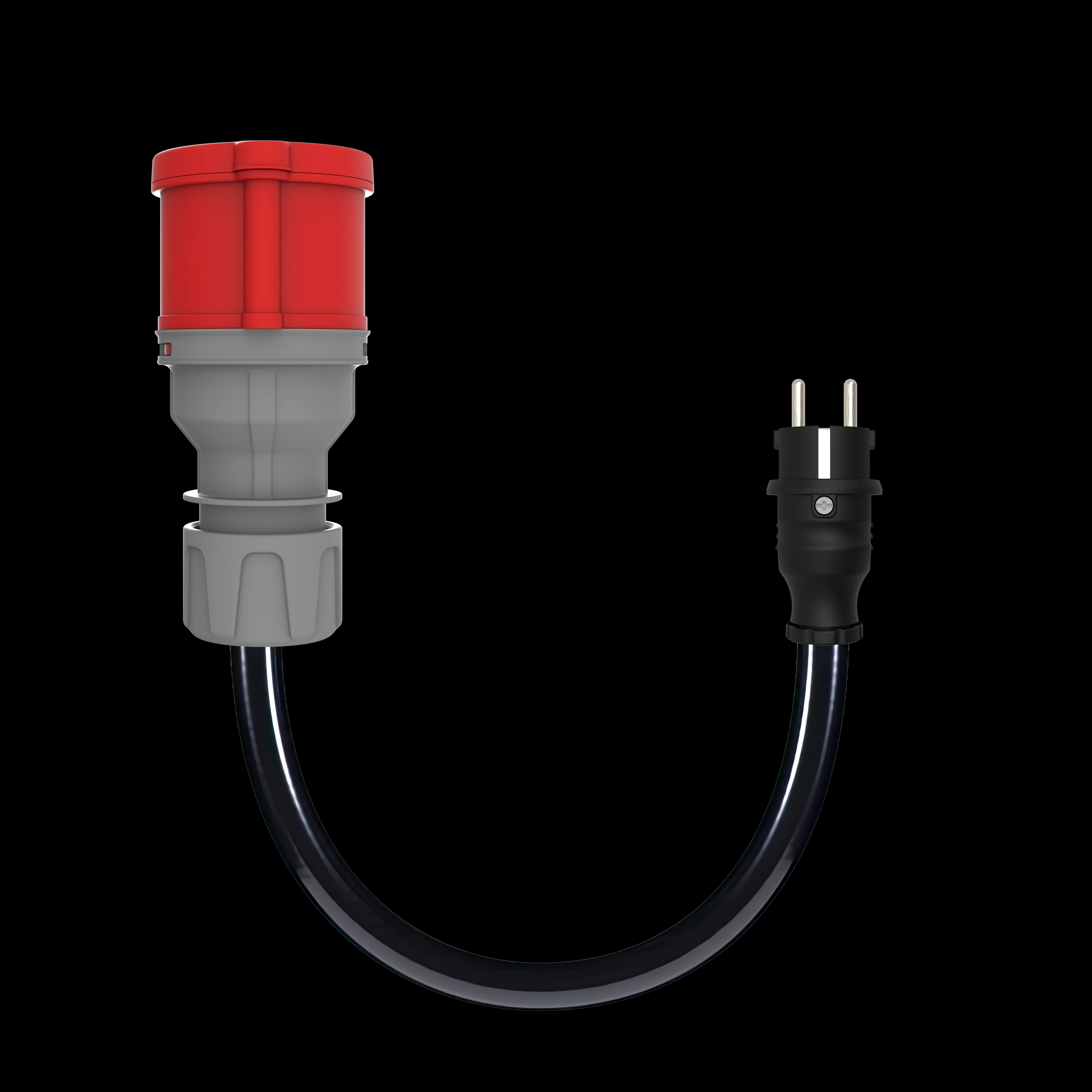 Adapter: 5/32A three-phase socket to 1/16A single-phase plug