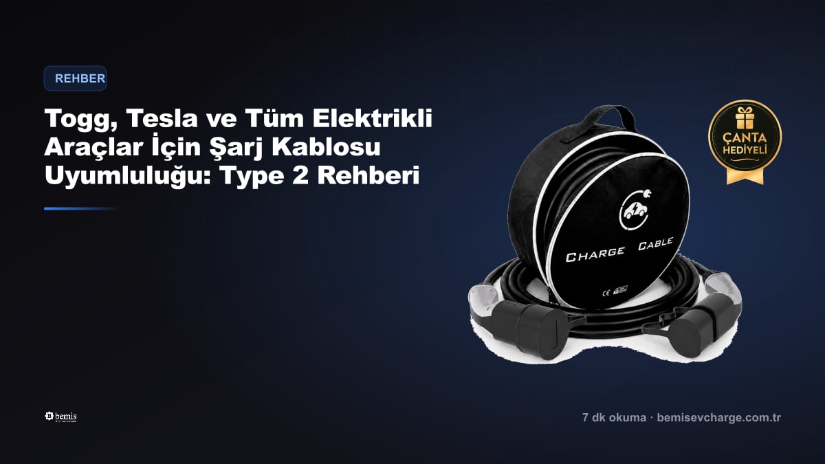 Charging Cable Compatibility for Togg, Tesla and All Electric Cars: The Type 2 Guide